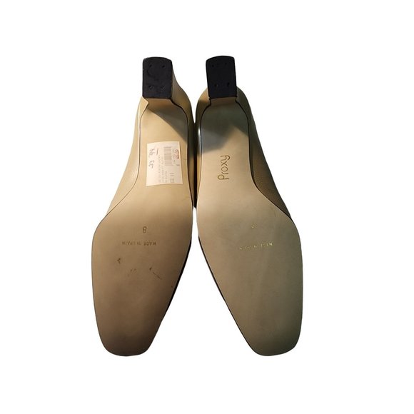 Proxy Shoes Womens Size 8 Platino Leather B Champaign Gold Toned Square Made In - Picture 5 of 10